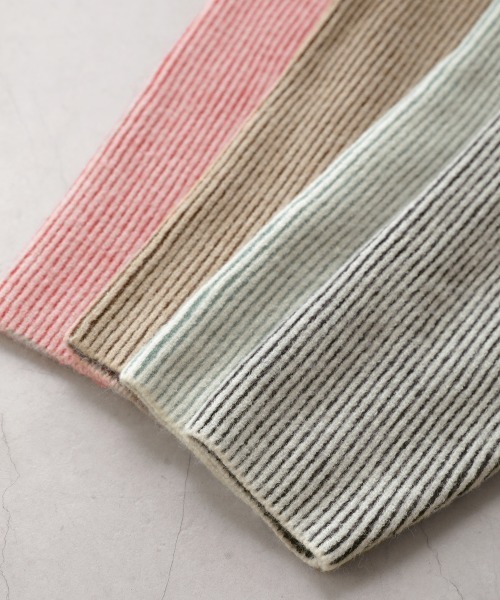 Bou Jeloud(ブージュルード)の「配色リブ編みニット(ニット/セーター・レディース・ネイビー/ブラウン/オレンジ/グリーン・FREE)」の6枚目の写真