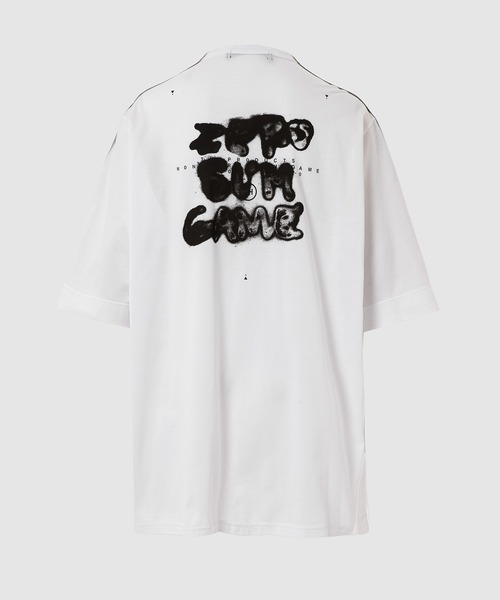 th products(ティーエイチプロダクト)の「Spray Long T-Shirt(Tシャツ/カットソー・メンズ・ホワイト/ブラック・1/2)」の4枚目の写真