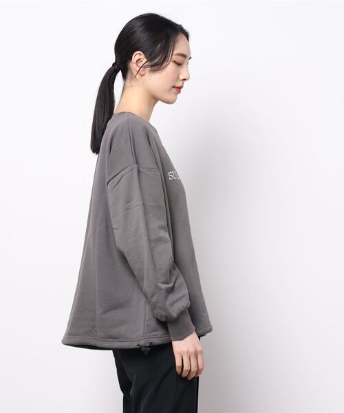 179/WG(イチナナキュウダブルジー)の「エンブロイダリースウェット(スウェット・レディース・チャコールグレー/グレー/グリーン・FREE)」の5枚目の写真