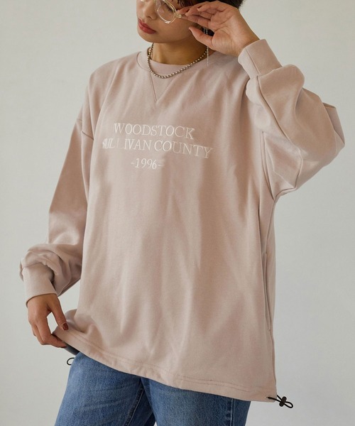 179/WG(イチナナキュウダブルジー)の「エンブロイダリースウェット(スウェット・レディース・チャコールグレー/グレー/グリーン・FREE)」の1枚目の写真