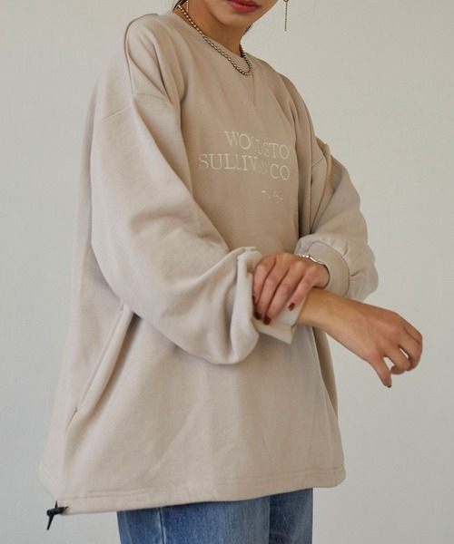 179/WG(イチナナキュウダブルジー)の「エンブロイダリースウェット(スウェット・レディース・チャコールグレー/グレー/グリーン・FREE)」の13枚目の写真