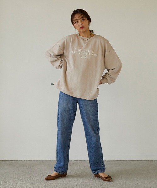 179/WG(イチナナキュウダブルジー)の「エンブロイダリースウェット(スウェット・レディース・チャコールグレー/グレー/グリーン・FREE)」の12枚目の写真