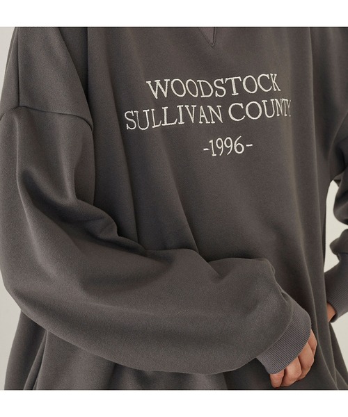 179/WG(イチナナキュウダブルジー)の「エンブロイダリースウェット(スウェット・レディース・チャコールグレー/グレー/グリーン・FREE)」の8枚目の写真