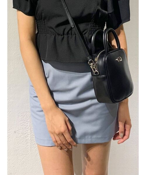 EMODA（エモダ）の「ワイドベルトハイウエストスカート（スカート・レディース・グレー/ブルー/アイボリー・SMALL/MEDIUM）」の3枚目の写真