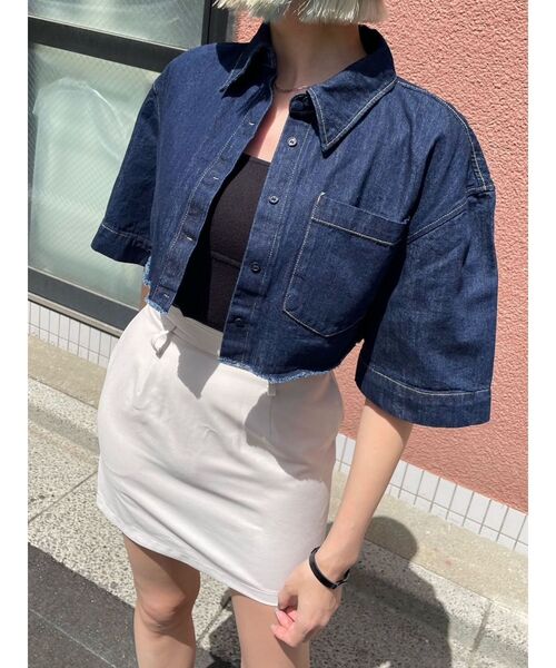 EMODA（エモダ）の「ワイドベルトハイウエストスカート（スカート・レディース・グレー/ブルー/アイボリー・SMALL/MEDIUM）」の17枚目の写真