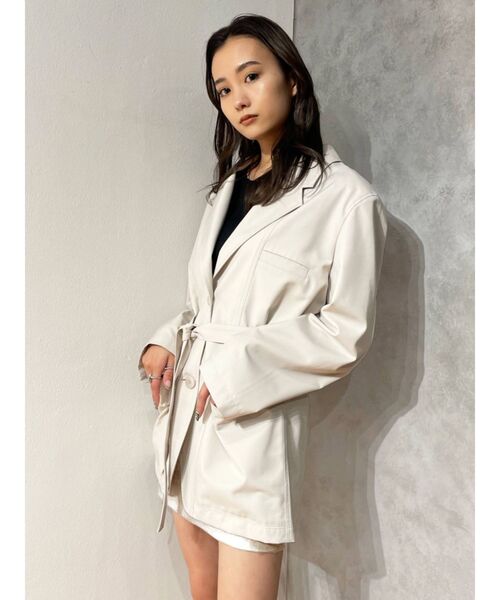 EMODA（エモダ）の「ワイドベルトハイウエストスカート（スカート・レディース・グレー/ブルー/アイボリー・SMALL/MEDIUM）」の15枚目の写真