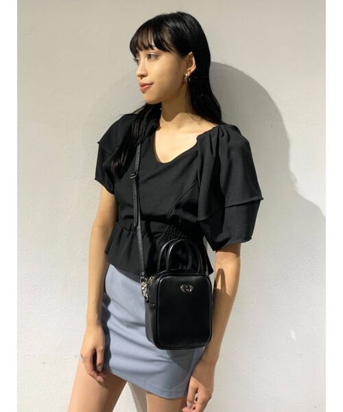 EMODA（エモダ）の「ワイドベルトハイウエストスカート（スカート・レディース・グレー/ブルー/アイボリー・SMALL/MEDIUM）」の5枚目の写真