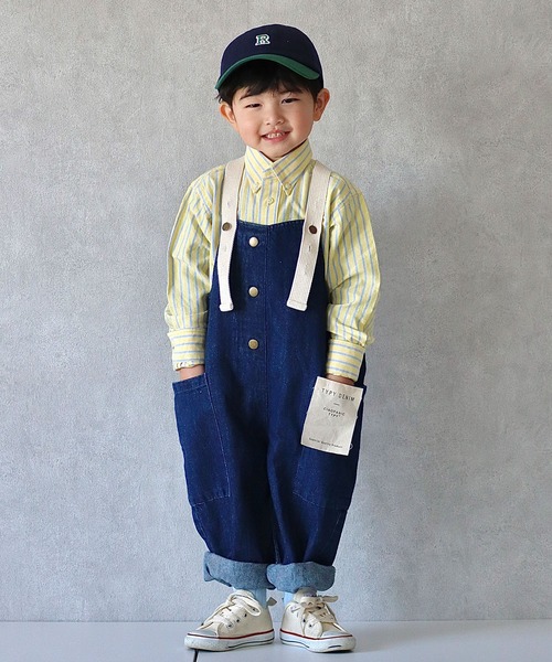CIAOPANIC TYPY(チャオパニックティピー)の「■【WEB限定】【KIDS】デニムオーバーオール(サロペット/オーバーオール・キッズ・ネイビー/オフホワイト・SMALL/MEDIUM/LARGE/X-LARGE/XX-LARGE)」の11枚目の写真