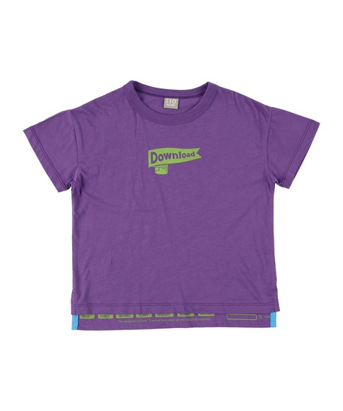 DILASH（ディラッシュ）の「DownloadデザインTシャツ（Tシャツ/カットソー・キッズ・グリーン/オフホワイト/パープル・120/110/100/90/80/140/130）」の4枚目の写真