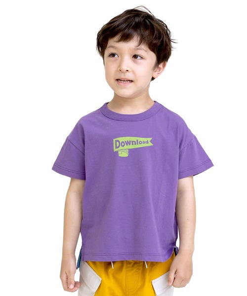 DILASH（ディラッシュ）の「DownloadデザインTシャツ（Tシャツ/カットソー・キッズ・グリーン/オフホワイト/パープル・120/110/100/90/80/140/130）」の11枚目の写真