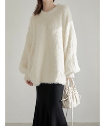 オーバーサイズシャギーニット