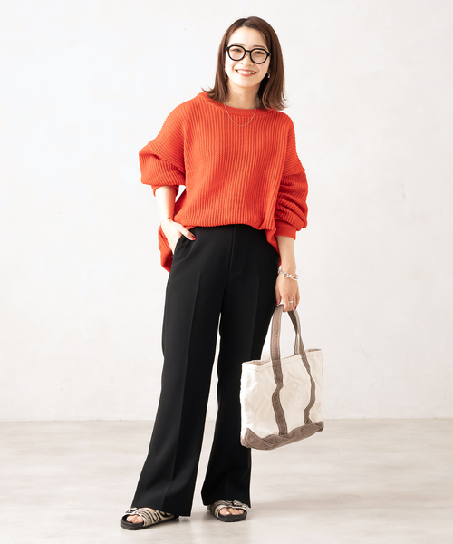 JOURNAL STANDARD(ジャーナルスタンダード)の「透かし編み ポリ クルーネック ニット(ニット/セーター・メンズ・グリーン/イエロー/レッド/ベージュ/ブラック・LARGE/MEDIUM)」の19枚目の写真