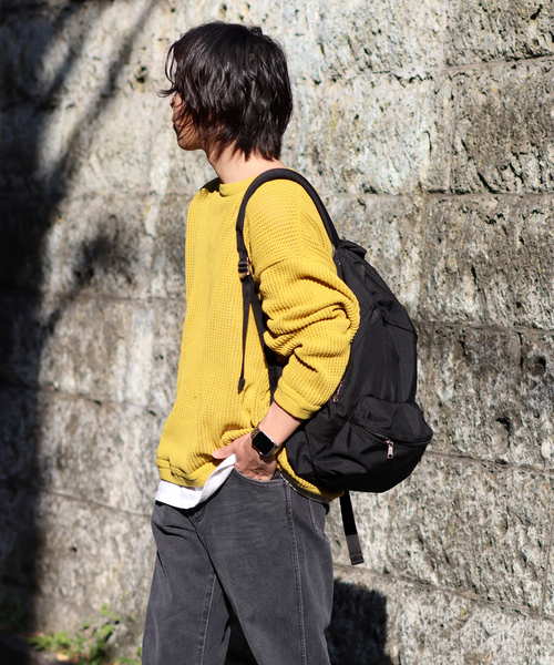 JOURNAL STANDARD(ジャーナルスタンダード)の「透かし編み ポリ クルーネック ニット(ニット/セーター・メンズ・グリーン/イエロー/レッド/ベージュ/ブラック・LARGE/MEDIUM)」の22枚目の写真