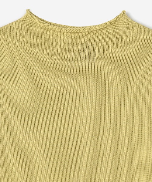 THIBAULT VAN DER STRAETE(ティボー・ヴァン・ダル・ストラット)の「THIBAULT VAN DER STRAETE | ボトルネックニットプルオーバー WOMEN(ニット/セーター・レディース・イエロー/ネイビー・SMALL)」の8枚目の写真