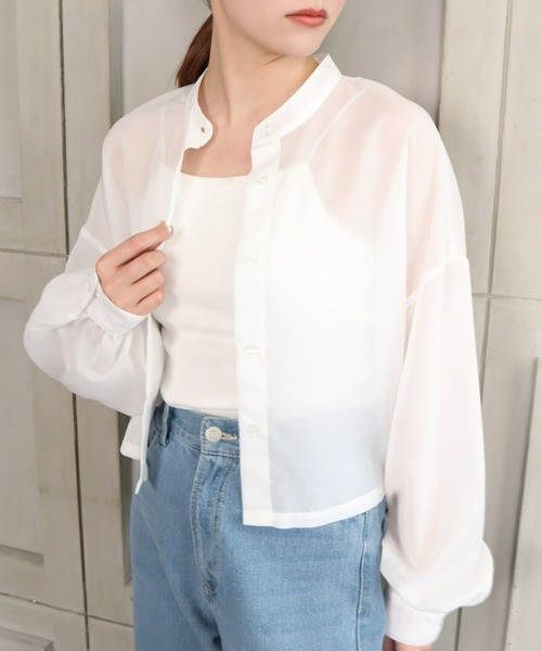 *NewArrival*ボリュームスリーブエステルシアーカーデシャツ