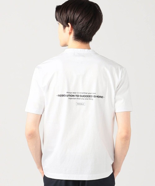 HIDEAWAYS NICOLE（ハイダウェイニコル）の「ダブルシルケットロゴプリント半袖Ｔシャツ（Tシャツ/カットソー・メンズ・ホワイト系その他/ブラック系その他/ホワイト系その他2/ブラック系その他2・MEDIUM/LARGE/X-LARGE/XX-LARGE）」の14枚目の写真