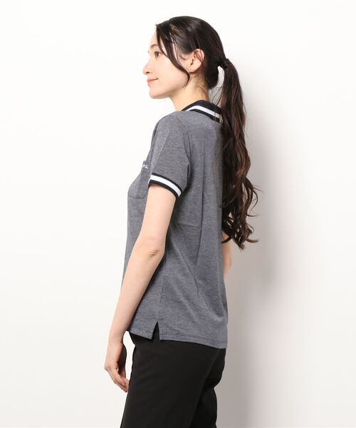 A.P.C.(アーペーセー)の「POLO MADALENA 22P(ポロシャツ・レディース・ネイビー/エンジ・S/L/M)」の3枚目の写真