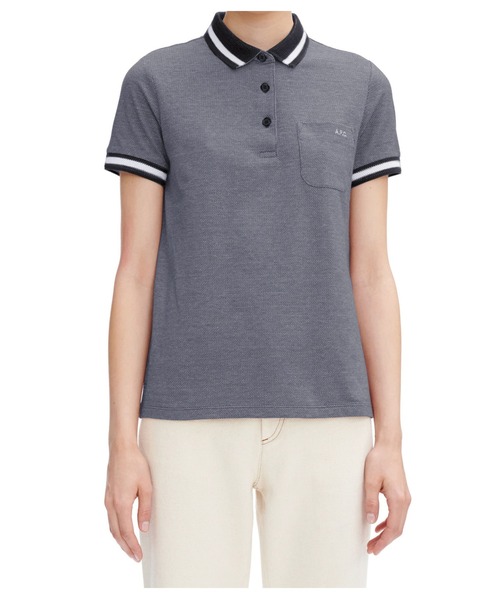 A.P.C.(アーペーセー)の「POLO MADALENA 22P(ポロシャツ・レディース・ネイビー/エンジ・S/L/M)」の8枚目の写真
