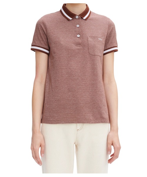 A.P.C.(アーペーセー)の「POLO MADALENA 22P(ポロシャツ・レディース・ネイビー/エンジ・S/L/M)」の5枚目の写真