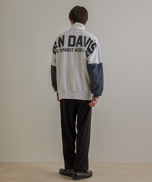 JUNRED(ジュンレッド)の「【ビッグシルエット】BEN DAVIS バイカラー裏毛スウェット(スウェット・メンズ・ホワイト/グリーン・M/L/LL)」の10枚目の写真