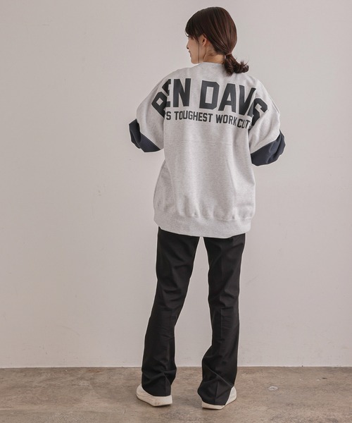 JUNRED(ジュンレッド)の「【ビッグシルエット】BEN DAVIS バイカラー裏毛スウェット(スウェット・メンズ・ホワイト/グリーン・M/L/LL)」の19枚目の写真