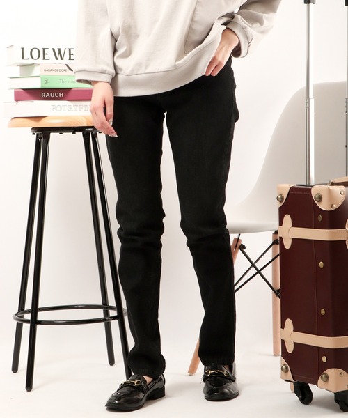 SUGGESTION(サジェッション)の「SUGGESTION ストレッチ5Pスキニーパンツ スリムシルエット(その他パンツ・レディース・ブラック/ネイビー/ブラック系その他・M/L)」の2枚目の写真