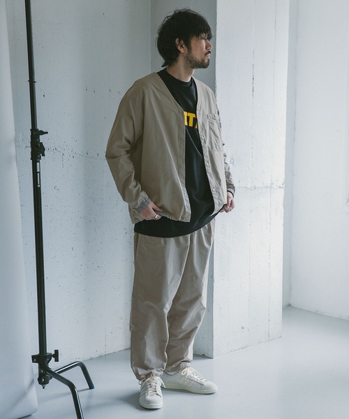 BURLAP OUTFITTER（バーラップアウトフィッター）の「『別注』BURLAP OUTFITTER×DOORS　SupplexNylonCARDIGAN2（ナイロンジャケット・メンズ・ブルー/ダークグレー/ライトグレー/ライトカーキ・M/L）」の18枚目の写真