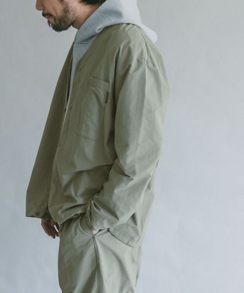 BURLAP OUTFITTER（バーラップアウトフィッター）の「『別注』BURLAP OUTFITTER×DOORS　SupplexNylonCARDIGAN2（ナイロンジャケット・メンズ・ブルー/ダークグレー/ライトグレー/ライトカーキ・M/L）」の20枚目の写真