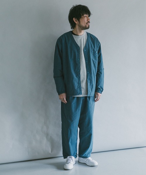 BURLAP OUTFITTER（バーラップアウトフィッター）の「『別注』BURLAP OUTFITTER×DOORS　SupplexNylonCARDIGAN2（ナイロンジャケット・メンズ・ブルー/ダークグレー/ライトグレー/ライトカーキ・M/L）」の21枚目の写真