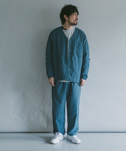 BURLAP OUTFITTER（バーラップアウトフィッター）の「『別注』BURLAP OUTFITTER×DOORS　SupplexNylonCARDIGAN2（ナイロンジャケット・メンズ・ブルー/ダークグレー/ライトグレー/ライトカーキ・M/L）」の13枚目の写真