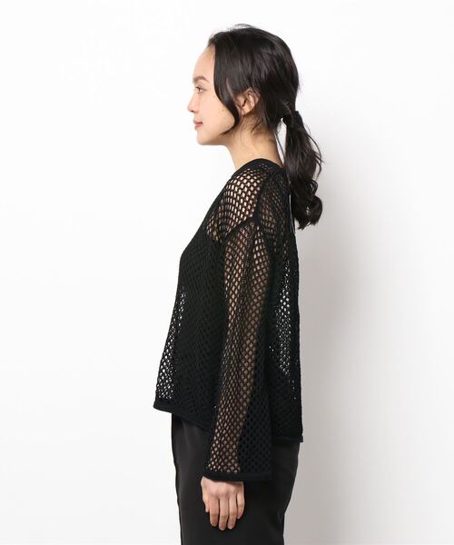 ANAP（アナップ）の「メッシュニットトップスカットソー（Tシャツ/カットソー・レディース・アイボリー/グリーン/ブラック・FREE）」の5枚目の写真