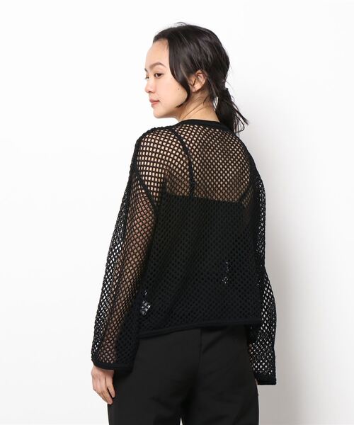 ANAP（アナップ）の「メッシュニットトップスカットソー（Tシャツ/カットソー・レディース・アイボリー/グリーン/ブラック・FREE）」の4枚目の写真