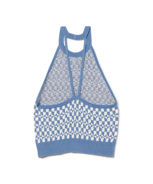 Ray BEAMS（レイビームス）の「Ray BEAMS / 柄編み ホルター キャミ ニット（その他トップス・レディース・ブラック/ブルー系その他2・ONE SIZE）」の22枚目の写真