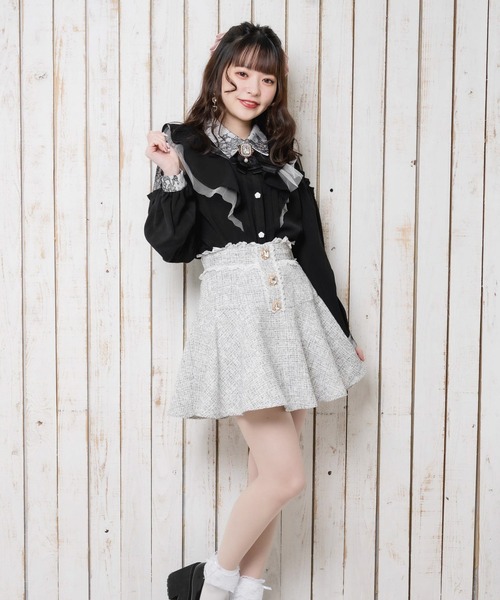ROJITA（ロジータ）の「ラッフル肩開きブラウス（シャツ