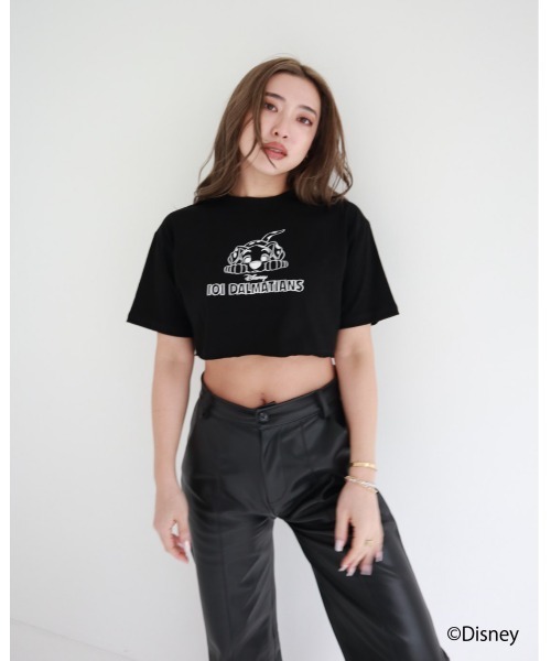 FIG&VIPER（フィグアンドバイパー）の「Disney 101/short T（Tシャツ/カットソー・レディース・ホワイト/ブラック・FREE）」の2枚目の写真
