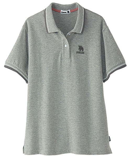 moz(モズ)の「moz 刺しゅうポロシャツ(ポロシャツ・レディース・ネイビー/グレー/グリーン・LARGE/X-LARGE/MEDIUM)」の2枚目の写真