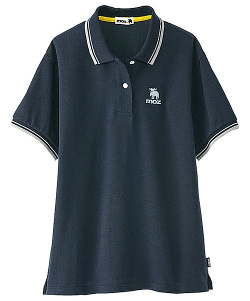 moz(モズ)の「moz 刺しゅうポロシャツ(ポロシャツ・レディース・ネイビー/グレー/グリーン・LARGE/X-LARGE/MEDIUM)」の5枚目の写真