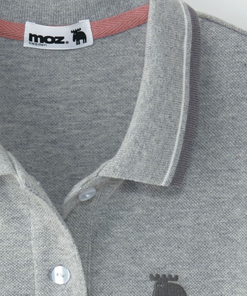 moz(モズ)の「moz 刺しゅうポロシャツ(ポロシャツ・レディース・ネイビー/グレー/グリーン・LARGE/X-LARGE/MEDIUM)」の8枚目の写真