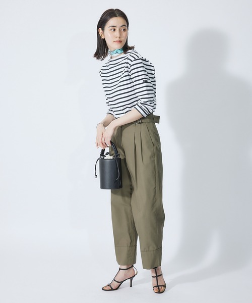 SAINT JAMES(セントジェームス)の「【SAINT JAMES】バスクシャツ ボートネックカットソー(Tシャツ/カットソー・レディース・ホワイト系その他2/ピンク/クリーム/キナリ・38/36)」の8枚目の写真