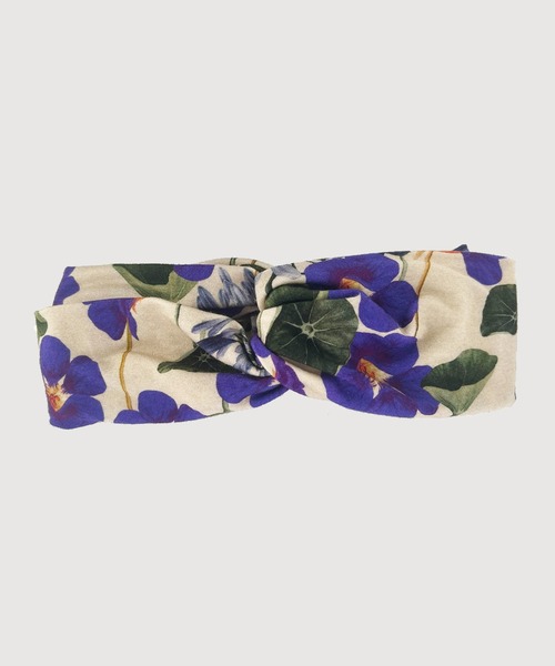 G.V.G.V.（ジーヴィージーヴィー）の「FLORAL TURBAN（ヘアバンド・レディース・ベージュ/グリーン・ONE SIZE）」の2枚目の写真