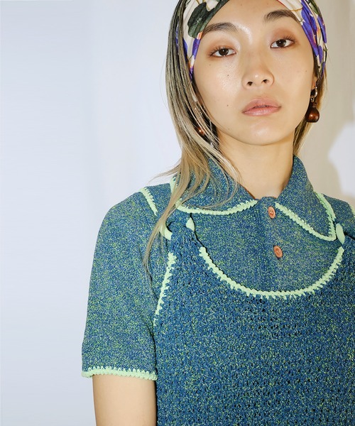 G.V.G.V.（ジーヴィージーヴィー）の「FLORAL TURBAN（ヘアバンド・レディース・ベージュ/グリーン・ONE SIZE）」の3枚目の写真