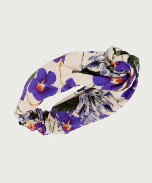 G.V.G.V.（ジーヴィージーヴィー）の「FLORAL TURBAN（ヘアバンド・レディース・ベージュ/グリーン・ONE SIZE）」の5枚目の写真