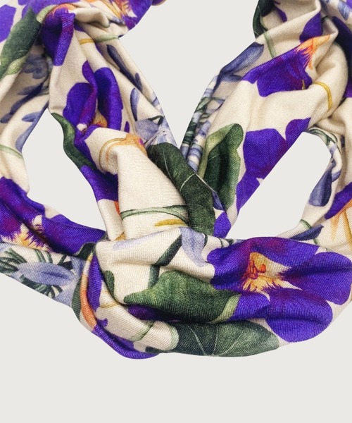 G.V.G.V.（ジーヴィージーヴィー）の「FLORAL TURBAN（ヘアバンド・レディース・ベージュ/グリーン・ONE SIZE）」の9枚目の写真