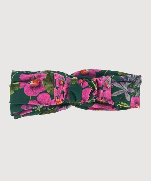 G.V.G.V.（ジーヴィージーヴィー）の「FLORAL TURBAN（ヘアバンド・レディース・ベージュ/グリーン・ONE SIZE）」の11枚目の写真