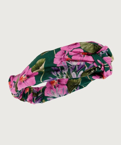 G.V.G.V.（ジーヴィージーヴィー）の「FLORAL TURBAN（ヘアバンド・レディース・ベージュ/グリーン・ONE SIZE）」の12枚目の写真