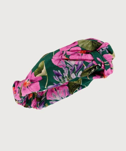 G.V.G.V.（ジーヴィージーヴィー）の「FLORAL TURBAN（ヘアバンド・レディース・ベージュ/グリーン・ONE SIZE）」の13枚目の写真