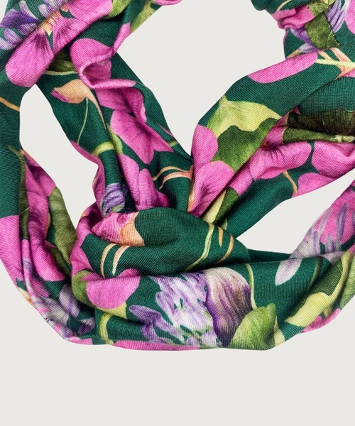 G.V.G.V.（ジーヴィージーヴィー）の「FLORAL TURBAN（ヘアバンド・レディース・ベージュ/グリーン・ONE SIZE）」の16枚目の写真