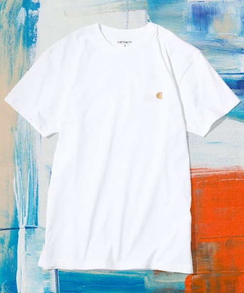 Carhartt WIP（カーハートダブリューアイピー）の「Carhartt WIP/カーハートダブリューアイピー S/S CHASET T-SHIRT 刺繍ロゴ Ｔシャツ カットソー（Tシャツ/カットソー・メンズ・ホワイト/ネイビー/アッシュグレー/ブラック/ダークグリーン/ライトブルー・L/XL/M/XS/S）」の2枚目の写真