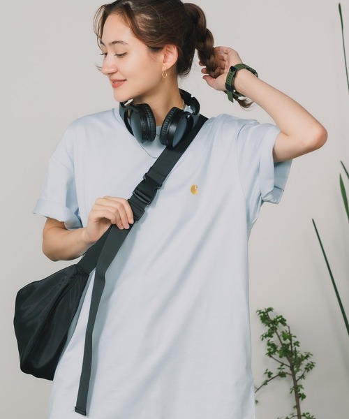 Carhartt WIP（カーハートダブリューアイピー）の「Carhartt WIP/カーハートダブリューアイピー S/S CHASET T-SHIRT 刺繍ロゴ Ｔシャツ カットソー（Tシャツ/カットソー・メンズ・ホワイト/ネイビー/アッシュグレー/ブラック/ダークグリーン/ライトブルー・L/XL/M/XS/S）」の5枚目の写真