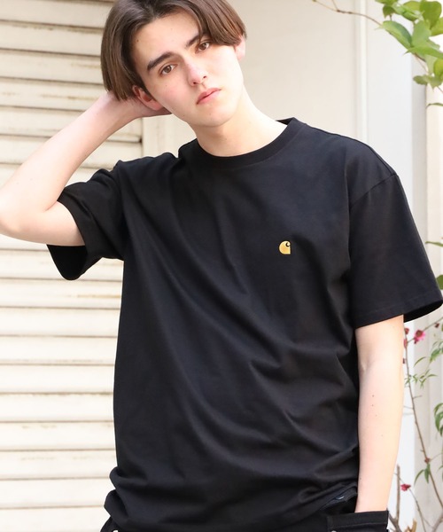 Carhartt WIP（カーハートダブリューアイピー）の「Carhartt WIP/カーハートダブリューアイピー S/S CHASET T-SHIRT 刺繍ロゴ Ｔシャツ カットソー（Tシャツ/カットソー・メンズ・ホワイト/ネイビー/アッシュグレー/ブラック/ダークグリーン/ライトブルー・L/XL/M/XS/S）」の3枚目の写真